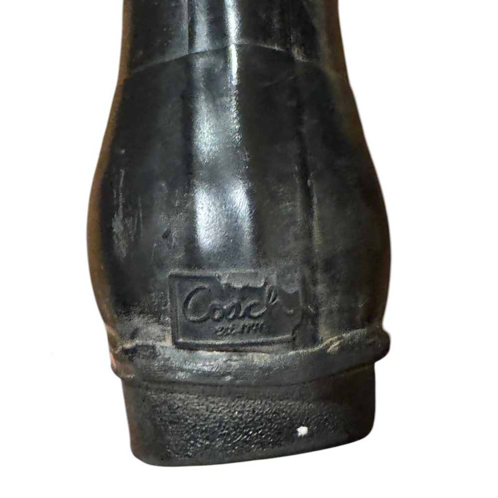 Vintage Coach Black Signature Tall Rain Boots - Classic Style - Picture 11 of 12